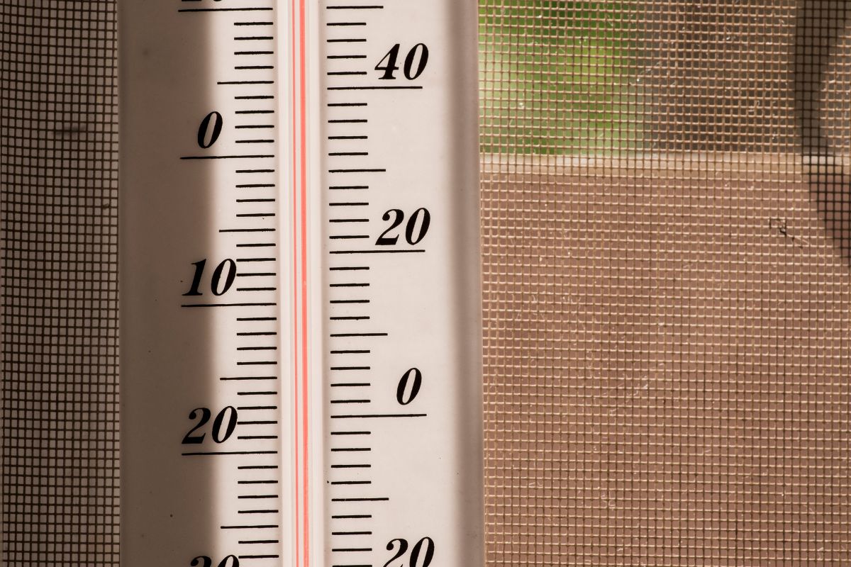 An outdoor thermometer in South Florida.